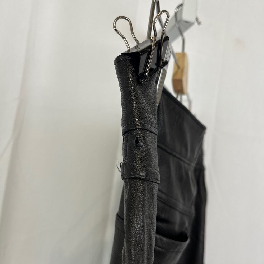 SPANX Leather Like Skinny Ankle Pants 20282R Faux Vegan Pull On Black Size XL - Picture 7 of 11